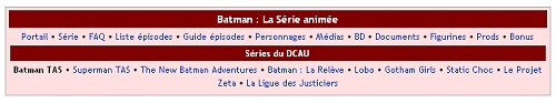 Exemple de mini-portail (ici celui que l'on retrouve en bas des pages consacrées à Batman TAS).