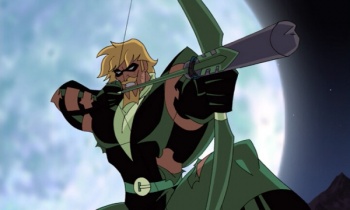 Green Arrow, l'un des héros recrutés pour renforcer les rangs de la Ligue.