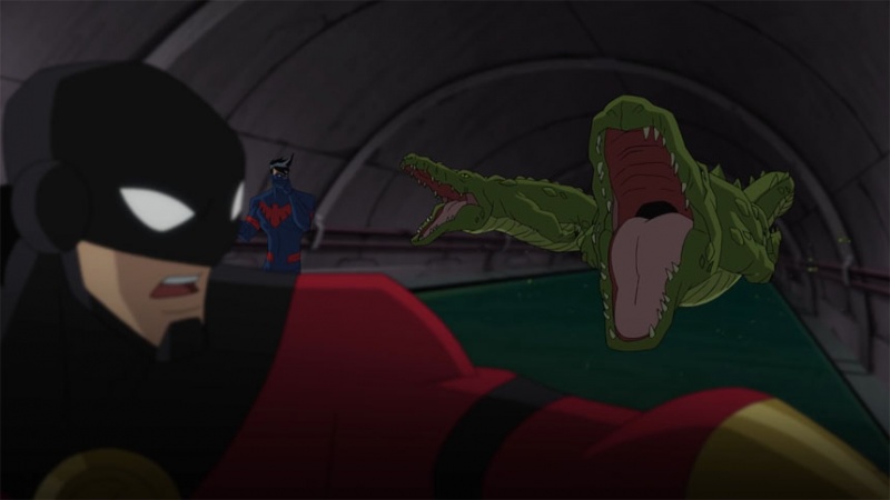 Image:Red Robin and Nightwing Take Down Killer Croc.jpg